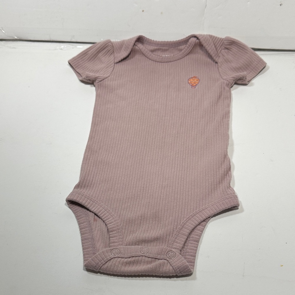 Carters Girls Pink Ribbed Kids One Piece 9M